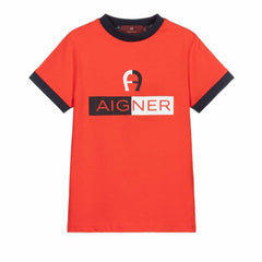 Red Cotton Logo T-Shirt