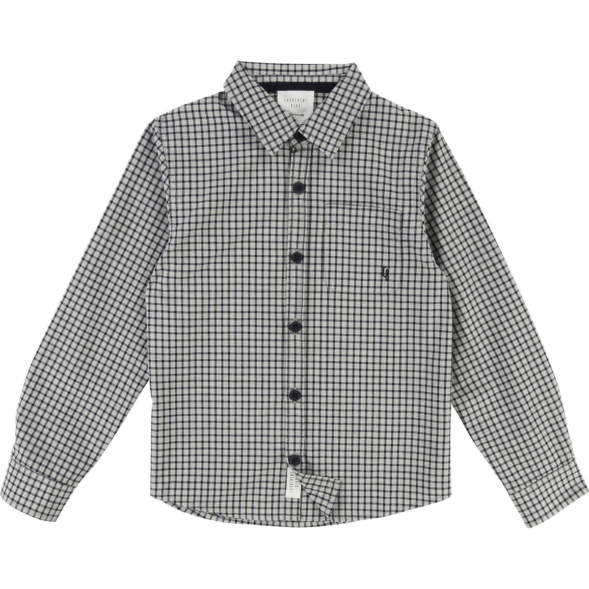 Boys Grey Checked Shirt