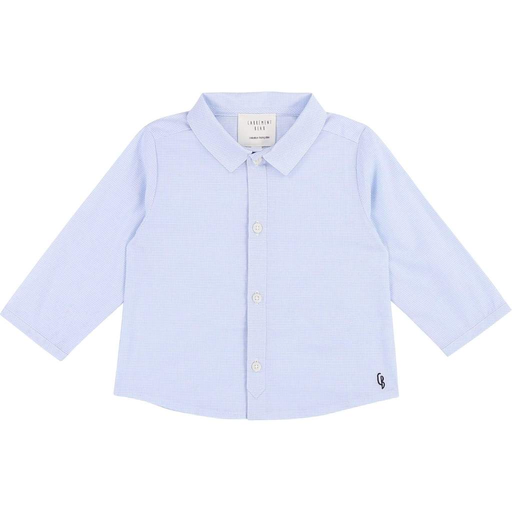 Boys Cotton Blue & White Checked Shirt