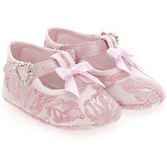 Pink Brocade Slippers