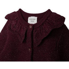 Logo Patch Ruffle Cardigan