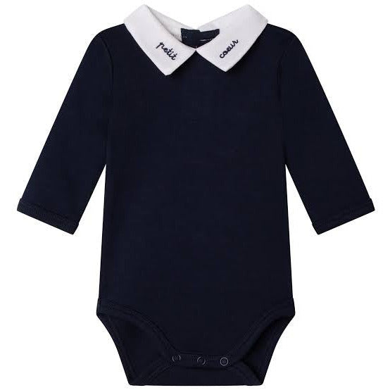 Embroidered Logo Collar Onesie