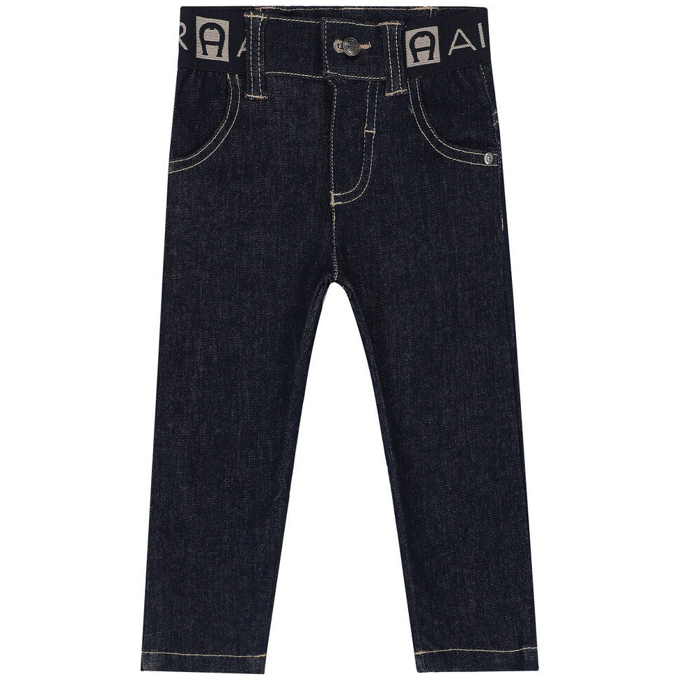 Logo Print Denim Jeans