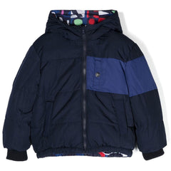 Logo Print Reversible Puffer Jacket