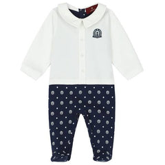 Logo Print Cotton Overall Set